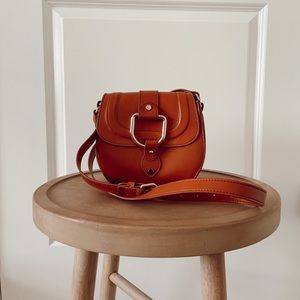 A&F Gold Buckle Saddle Bag